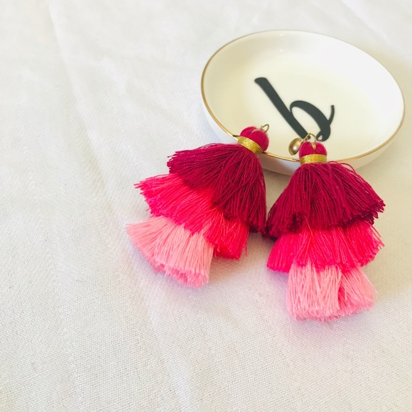 Jewelry - Pink Tassel Earrings